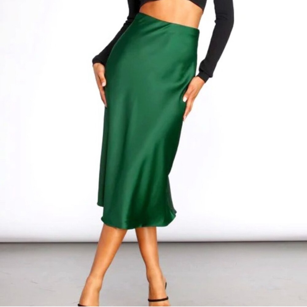 Zara TRF Collection Emerald Skirt
